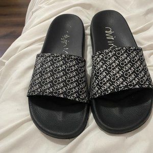 Women's, Calvin Klien slides, size 8